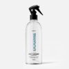 Frasco spray transparente Fast Shower Dogme 500ml para banho a seco de cães, tampa preta e rótulo colorido