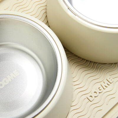 Alternative view of Kit Double Bowl Station Dogme Bege - 02 Soft Bowls + Bowl Station