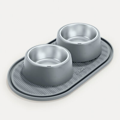 Kit Double Bowl Station Dogme Cinza - 02 Soft Bowls + Bowl Station