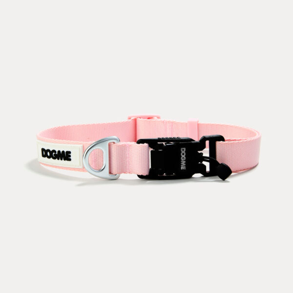 Coleira Dogme Magnetic Nylon Rosa