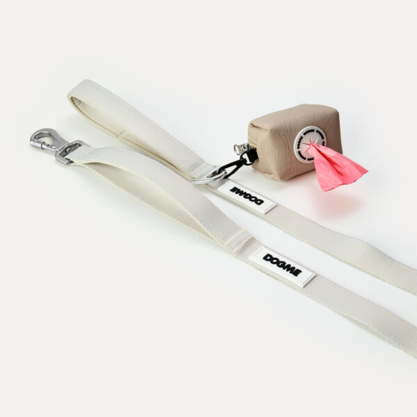 Dogme Poop Bag Holder Bege Arredondado