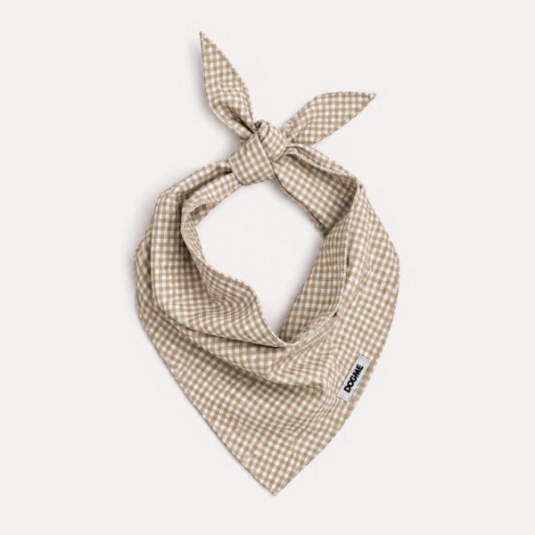 Bandana Dogme Quadriculada Bege