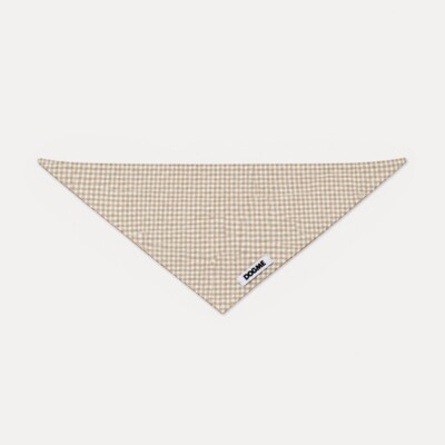 Bandana Dogme Quadriculada Bege